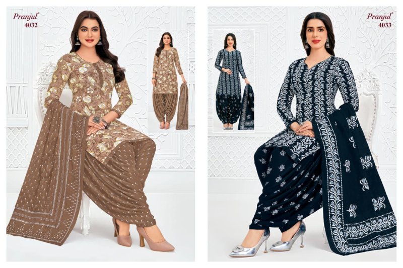 Priyanshi Vol 40 By Pranjul Printed Cotton Dress Material 